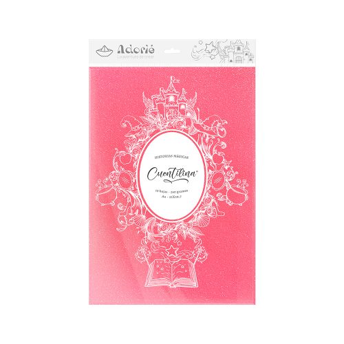 Adorie A4 230 Grs Cuentilina Rosa Neon Magico X10 Hojas