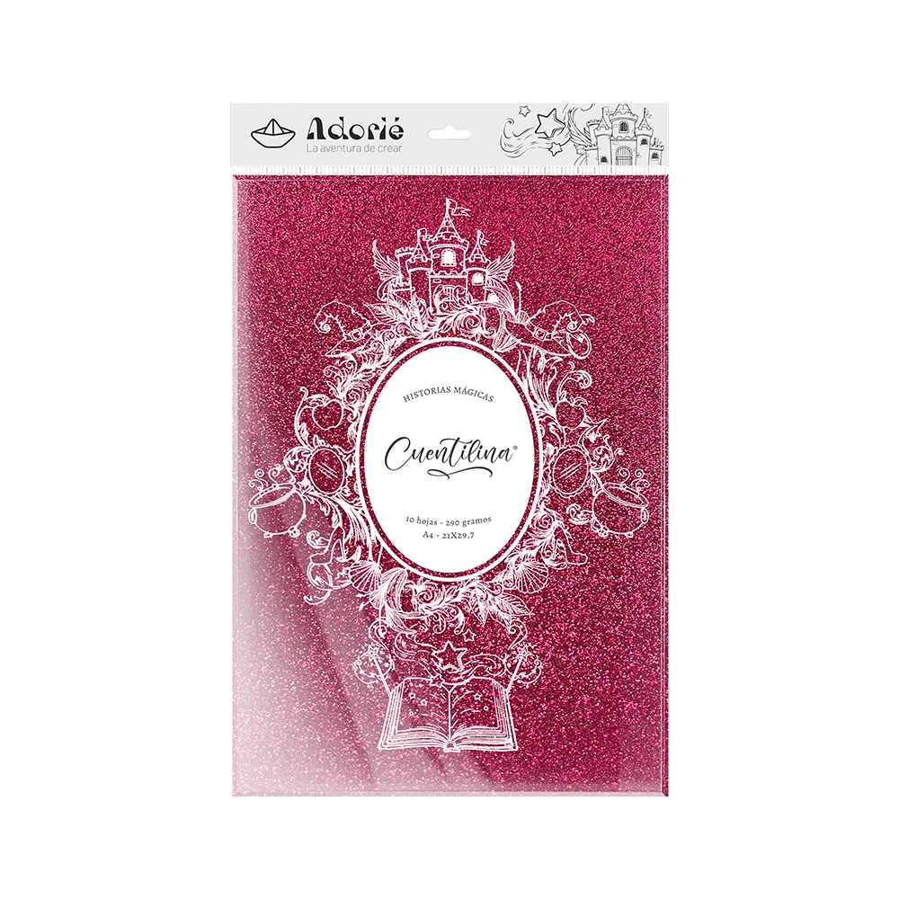 Adorie A4 230 Grs Cuentilina Rosa Sirena X10 Hojas