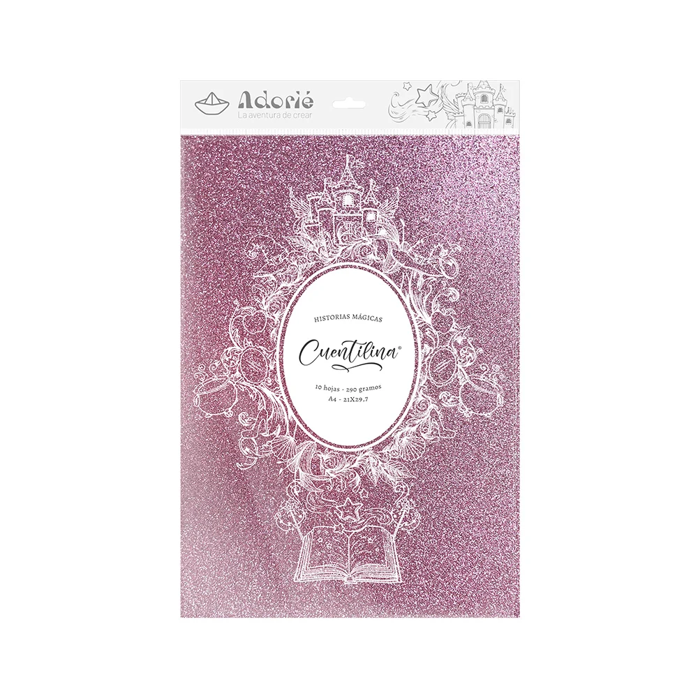 Adorie A4 230 Grs Cuentilina Rosa Fantasia X10 Hojas