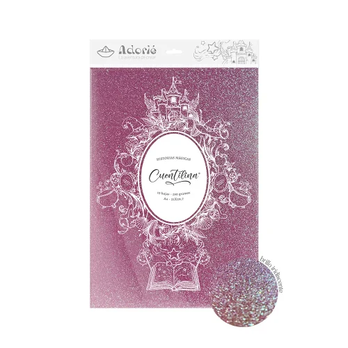 Adorie A4 230 Grs Cuentilina Violeta Alfombra Magica X10 Hojas
