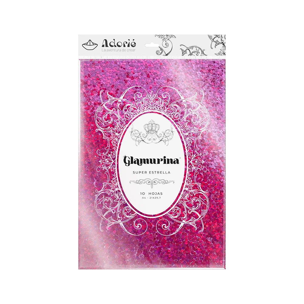 05.34.142_1000-1-1 Adorie A4 Glamurina Rosa Britney X10 Hojas - Imagen 1
