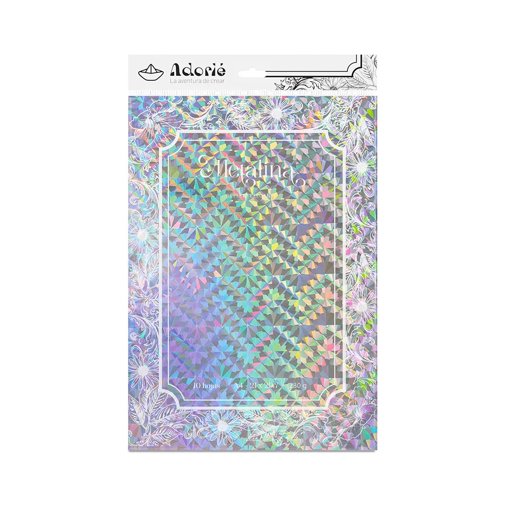 Adorie A4 230 Grs Metalina Diamante X 10 Hojas