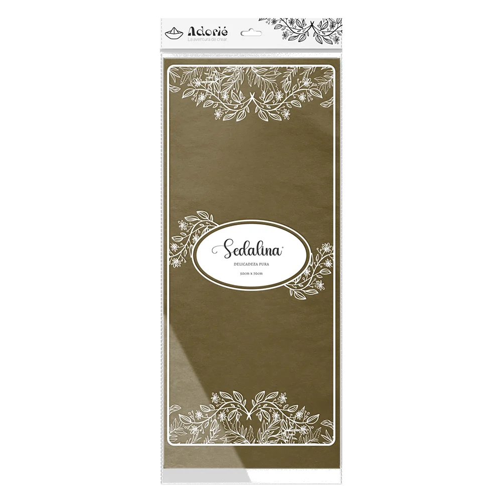05.34.180_1000-1-1 Adorie 50x70 Sedalina Verde Selva X 25 Hojas - Imagen 1