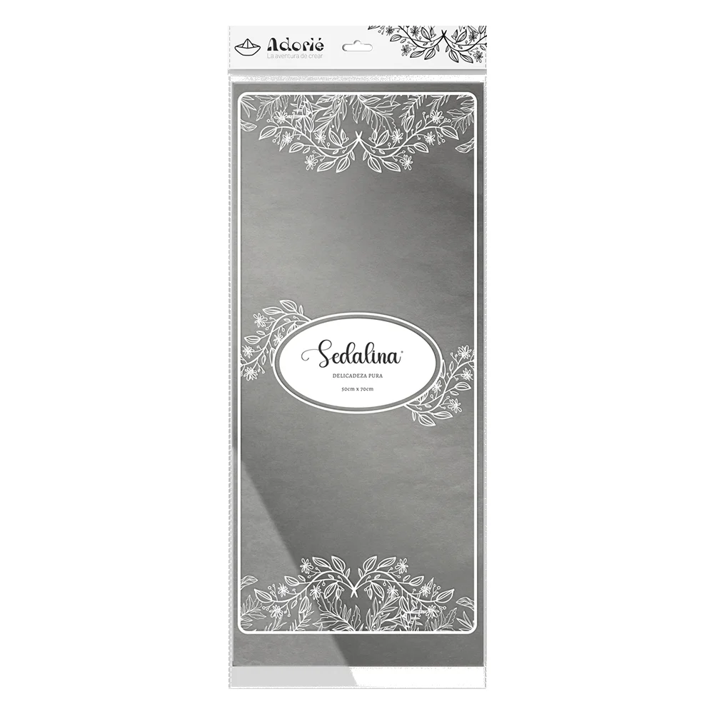 Adorie 50x70 Sedalina Plateado X 25 Hojas