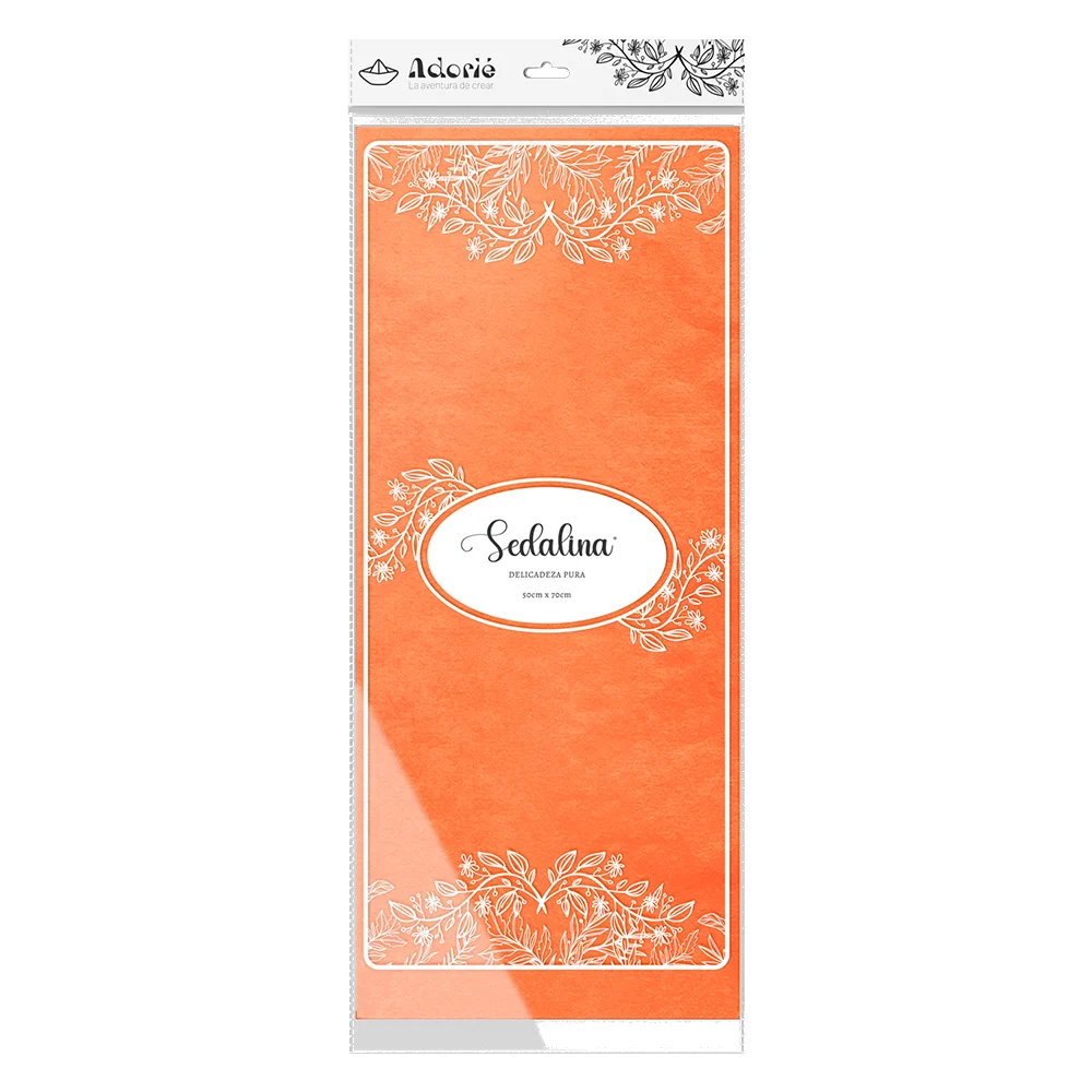 05.34.201_1000-1-1 Adorie 50x70 Sedalina Naranja Fluor X 25 Hojas - Imagen 1
