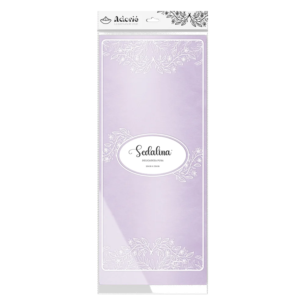 Adorie 50x70 Sedalina Lila Perlado X 25 Hojas