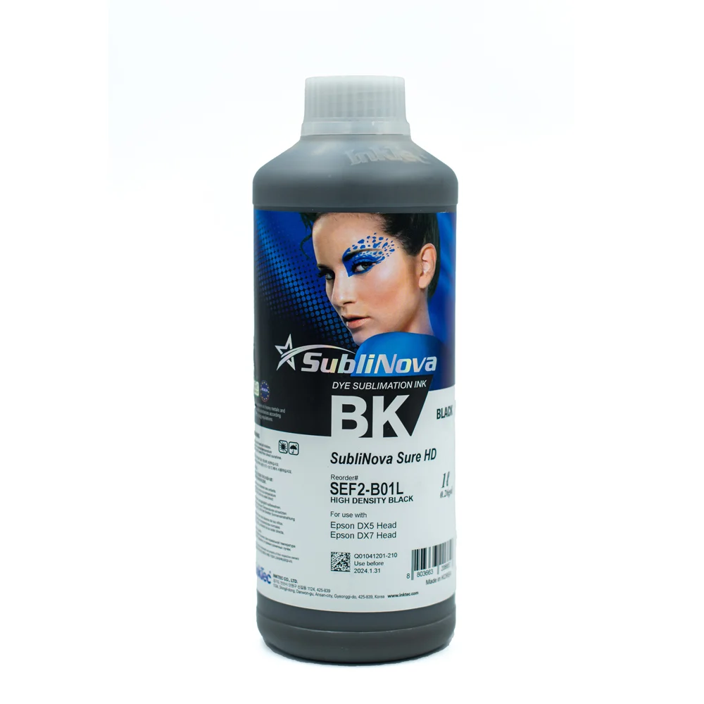 Tinta Inktec Sublinova Sure Hd Black Para Plotters Dx5 Dx7 Y Tfp X 1 Litro