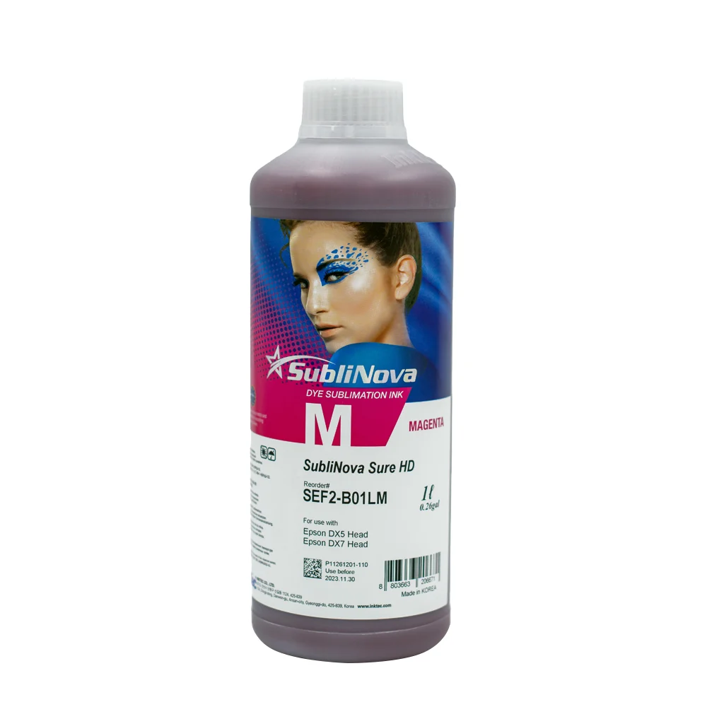 Tinta Inktec Sublinova Sure Hd Magenta Para Plotters Dx5 Dx7 Y Tfp X 1 Litro