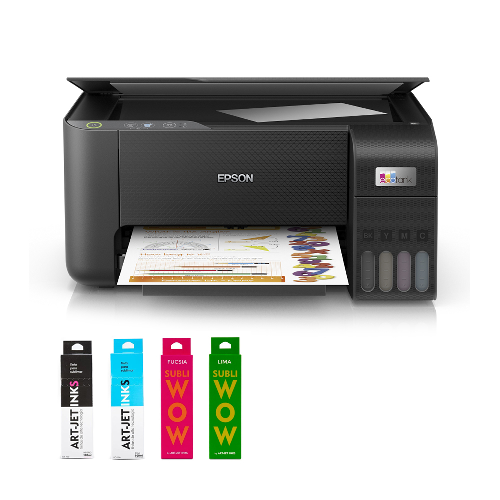 L3210 A4 Con Tintas Para Sublimar Fluo