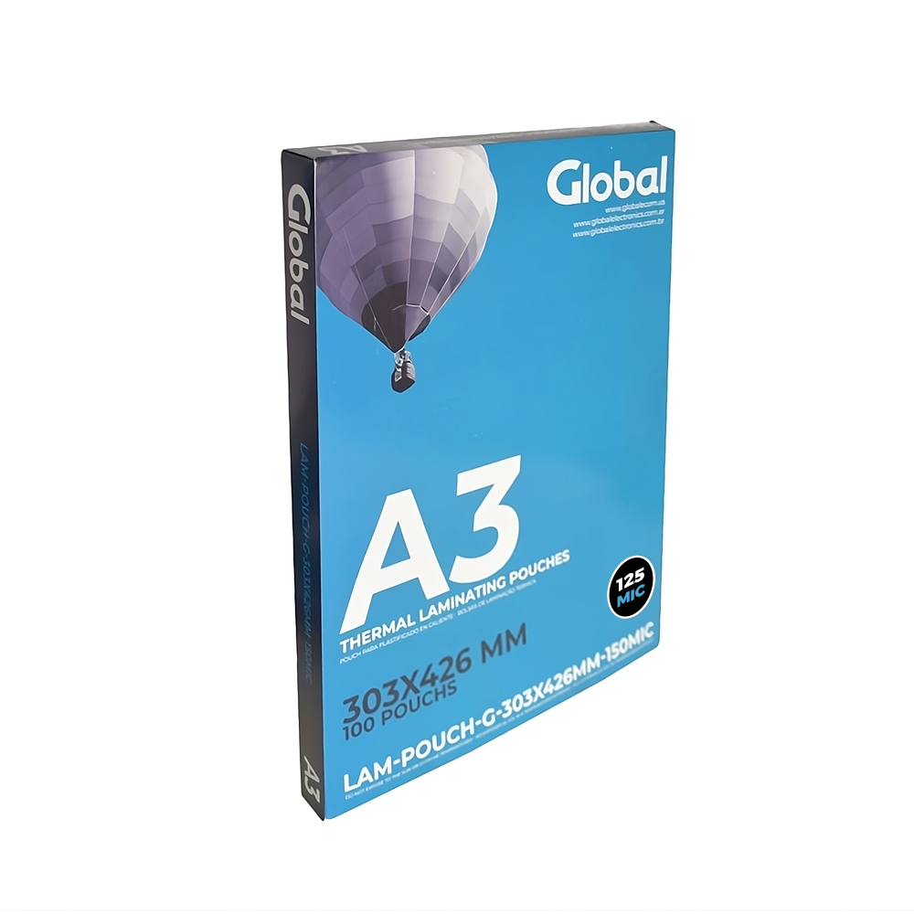 Pouch Glossy Global 125 Micrones 303x426mm A3 X 100
