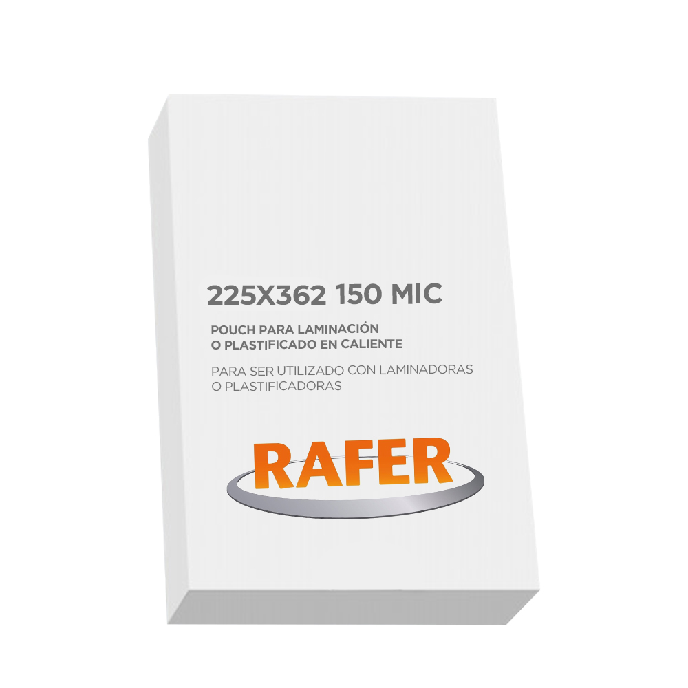 Pouch Glossy Rafer 150 Micrones Legal 225x362mm X 100