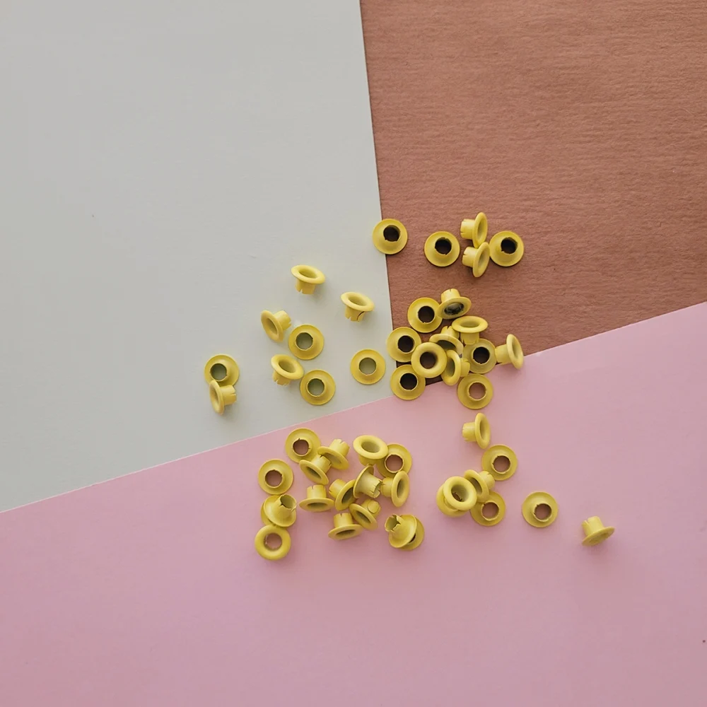 Ojaliillos Aluminio (eyelet) 50 Pcs Amarillo