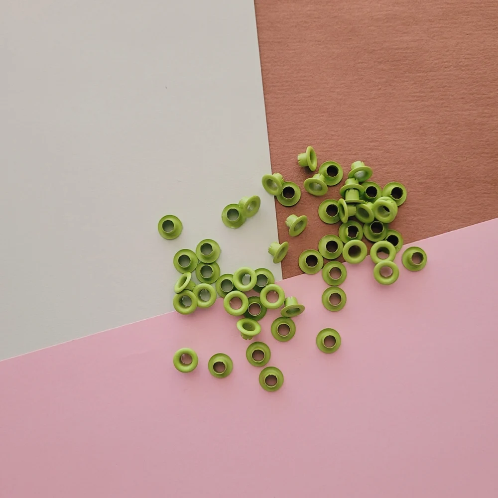 Ojaliillos Aluminio (eyelet) 50 Pcs Verde Manzana