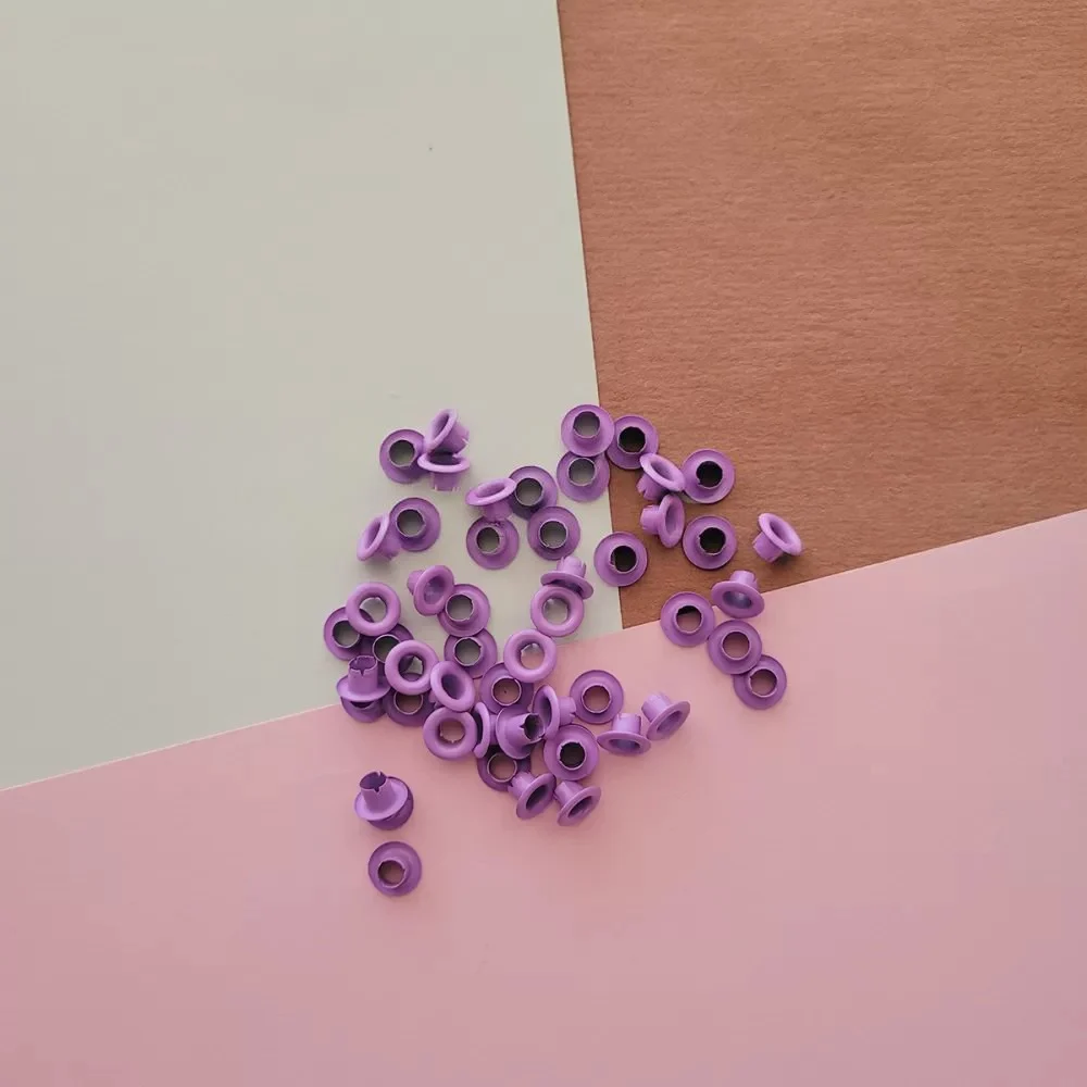 40.14.128_1000-1-1 Ojaliillos Aluminio (eyelet) 50 Pcs Violeta - Imagen 1