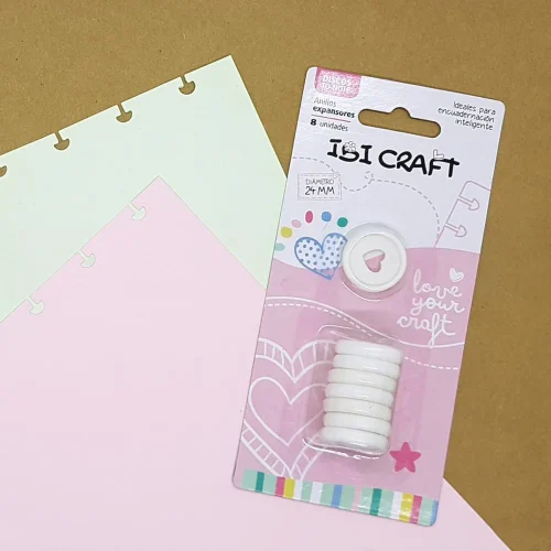 Discos De Expansion Ibi Craft 24mm Corazon X 8pcs Blanco