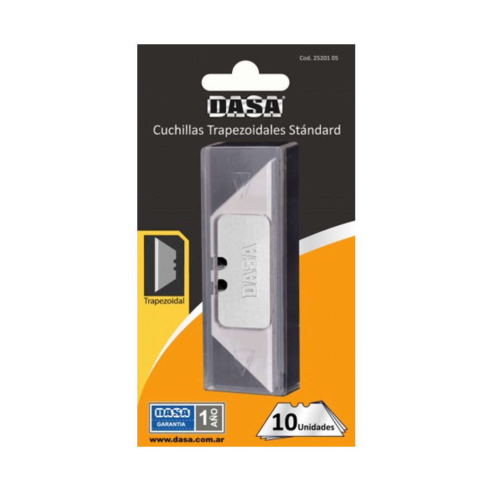 Repuesto De Cuchillas Para Cutter Trapezoidal Dasa Pack X 10