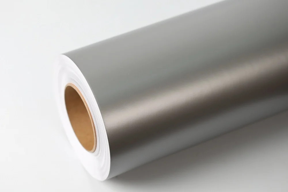 2076 Vinilo Mccal X 122 Cm Gris Plata X Metro