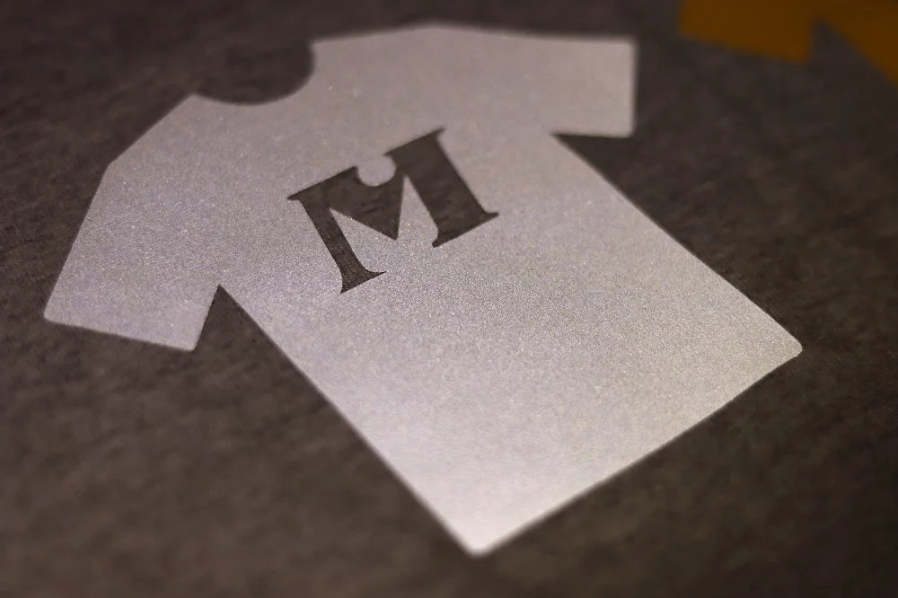 Trcs Vinilo Termotransferible X 50 Cm Reflectivo Blanco Con Sticky X Metro