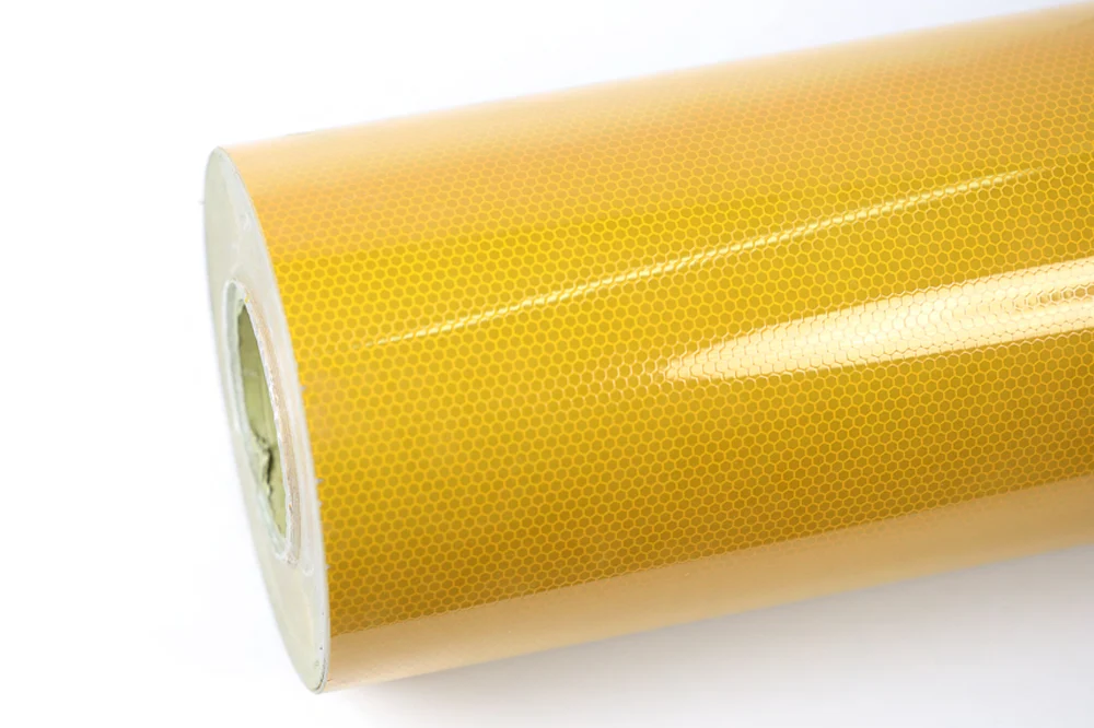 Vinilo Reflectivo S. Hc200 X 62 Cm Alta Intensidad (panal De Abeja) Amarillo X M