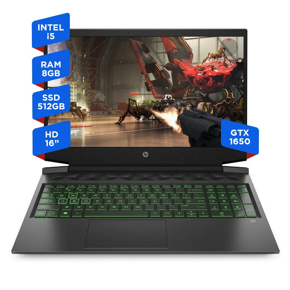 Hp Pavilion Gamer 16-a0061la I5-10300h 10th Gen 8gb 512gb Ssd 16 Gtx 1650 Window