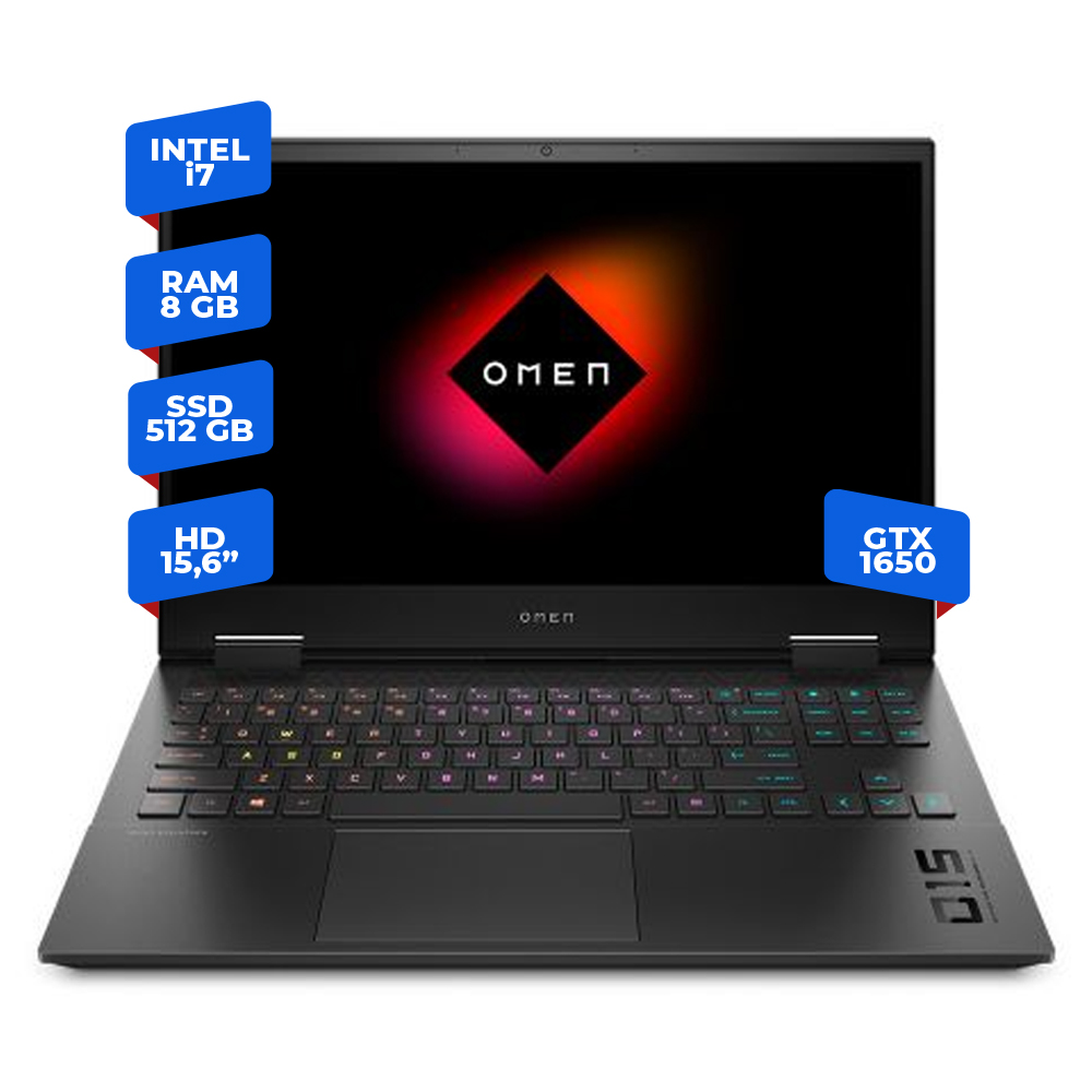 Hp Omen 15-ek0062la I7-10750h 10th Gen 8gb 512gb Ssd 15.6 Gtx 1650 W10h