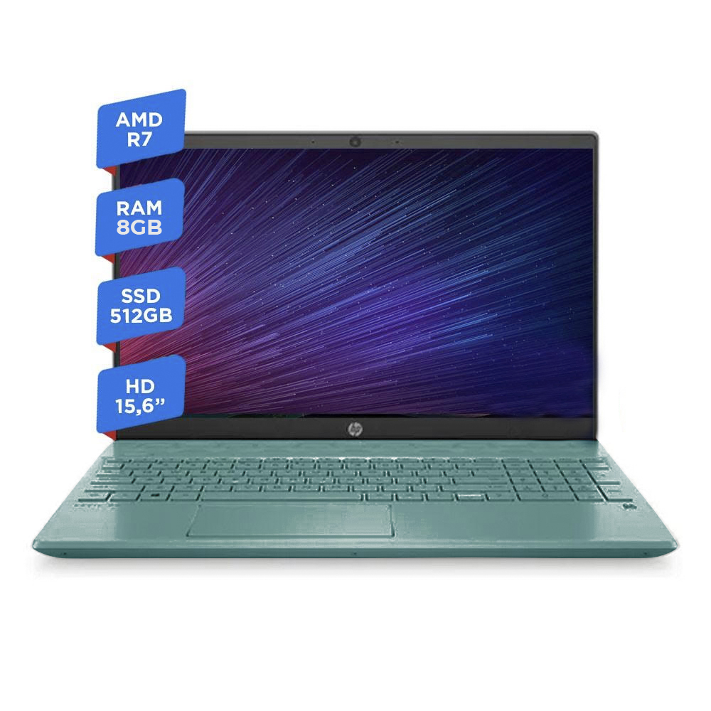 Hp Pavilion 15-eh0009la R7-4700u 8gb 512ssd 15.6 Windows 10 Home