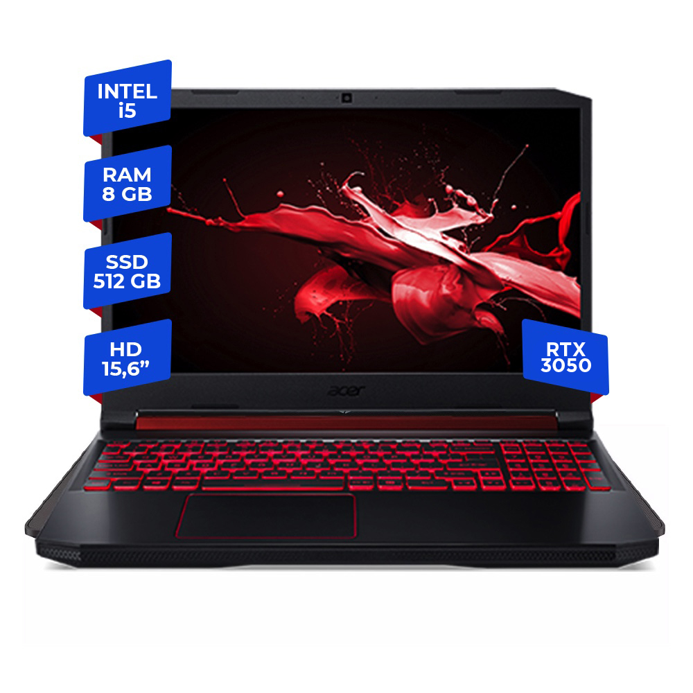 Acer Nitro 5 Ci5 8gb 512ssd 15.6 Rtx 3050 - Windows 10 Home