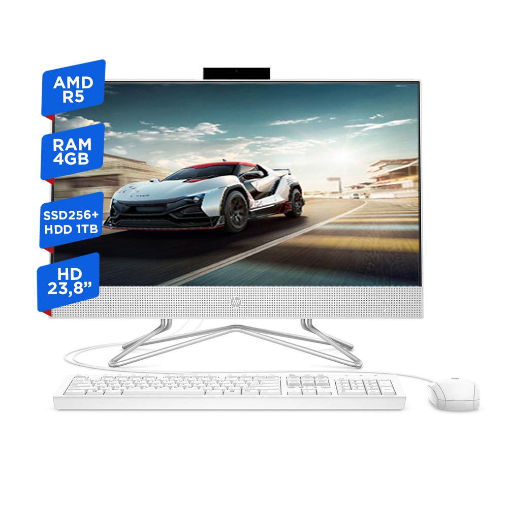 Hp Aio 24-dd0021la Amd R5 4gb 1tb Hdd-256 Ssd 23.8 Windows 10 Home