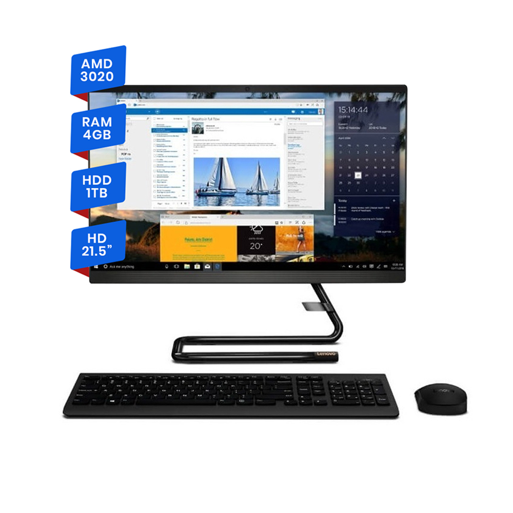 Aio Lenovo Idea Centre 3 Amd 3020e 4gb 1tb Hdd 21.5 Windows 10 Home