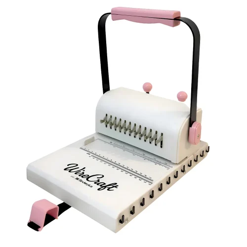 Anilladora Binder Wire 150 Rosa 2:1 A4 En Dos Pasos Agujeros Redondos - Imagen 2