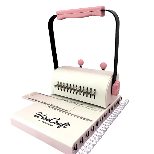 Anilladora Binder Wire 150 Rosa 2:1 A4 En Dos Pasos Agujeros Redondos - Imagen 4