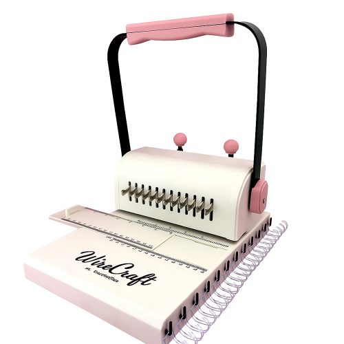 Anilladora Binder Wire 150 Rosa 2:1 A4 En Dos Pasos Agujeros Redondos - Imagen 4