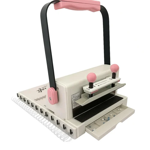 Anilladora Binder Wire 150 Rosa 2:1 A4 En Dos Pasos Agujeros Redondos - Imagen 5