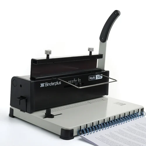 Encuadernadora Binder Multi 300 Espirales Plasticos Y Anillos Doble De Alambre 2 - Imagen 4