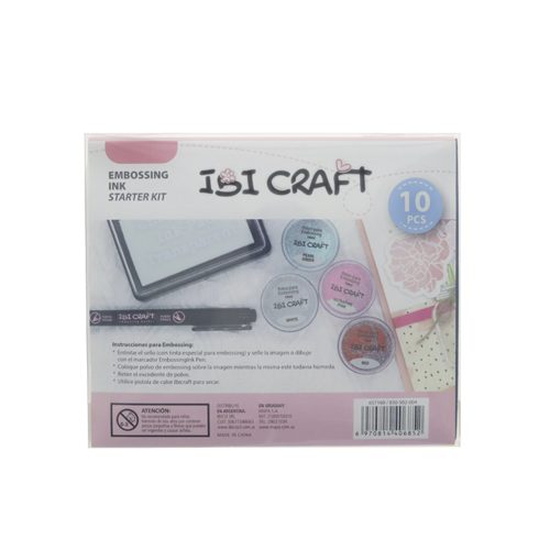 Embossing Set Ibi Craft Marcador Almohadilla Y 8 Frascos X 5 Grs