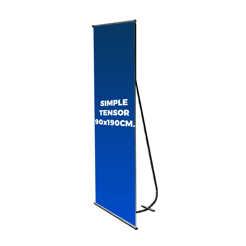 56.05.001_1000-1-1 Porta Banner Premium Simple Tensor 90 X 190 Cm - Imagen 1