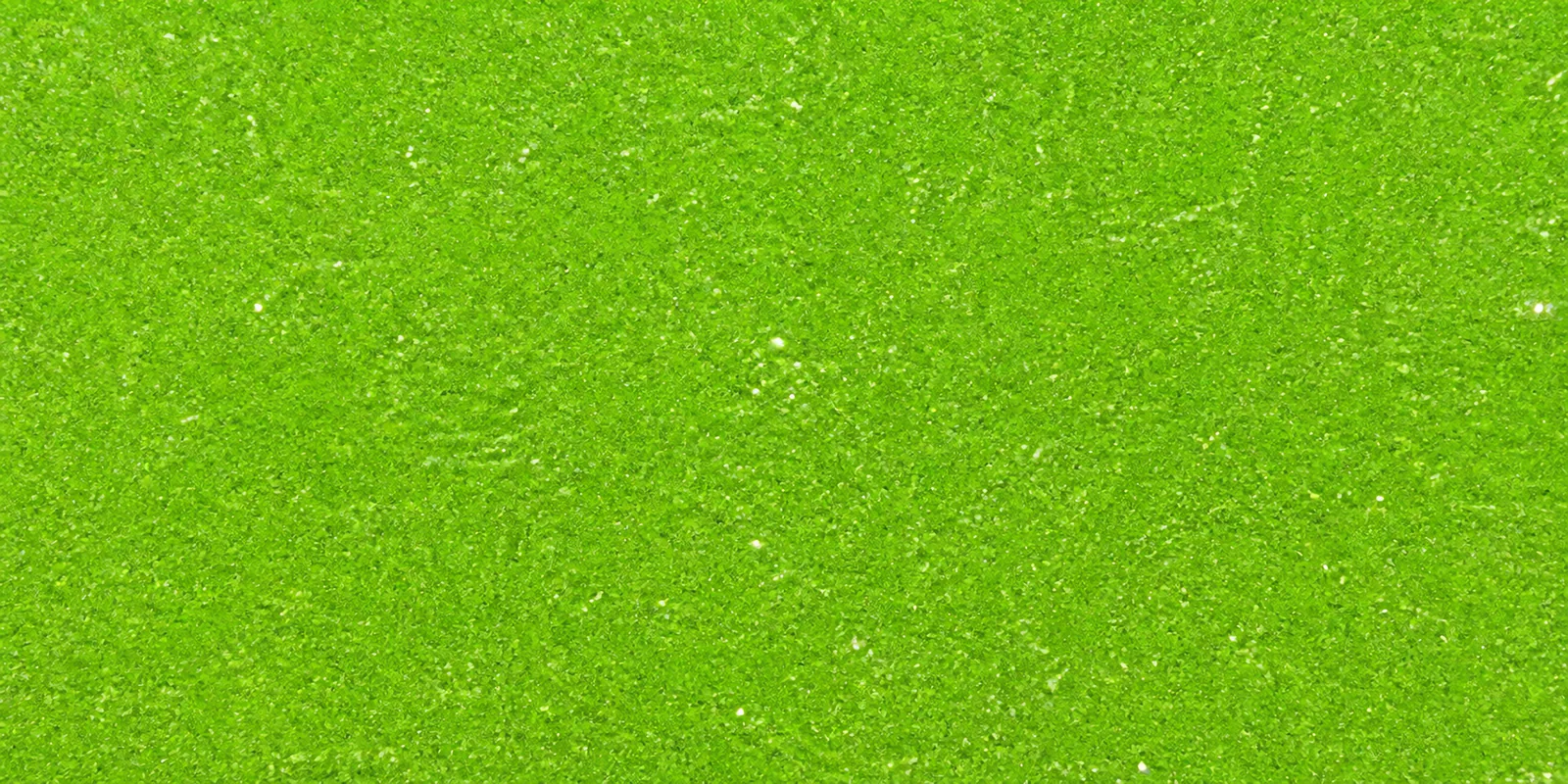 Macro del papel con glitter verde jardin reluciente, con las partículas separadas brillando sobre la hoja