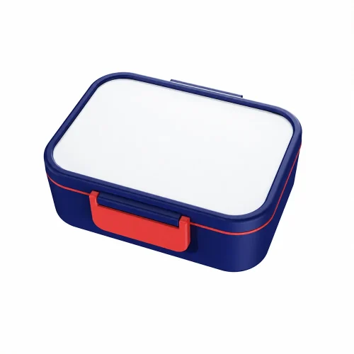 Lunchera Workat Lunchi Azul + Rojo De Polimero Sublimable