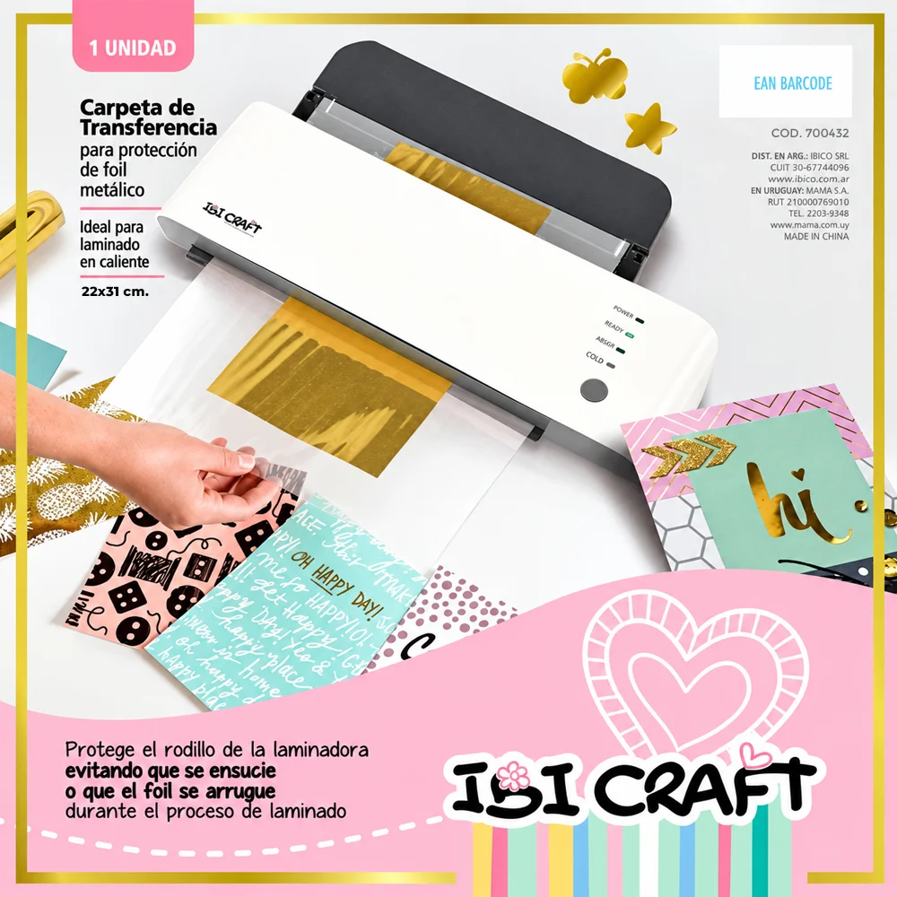 Carpeta De Transferencia Para Foil Ibi Craft 22 X 31 Cm
