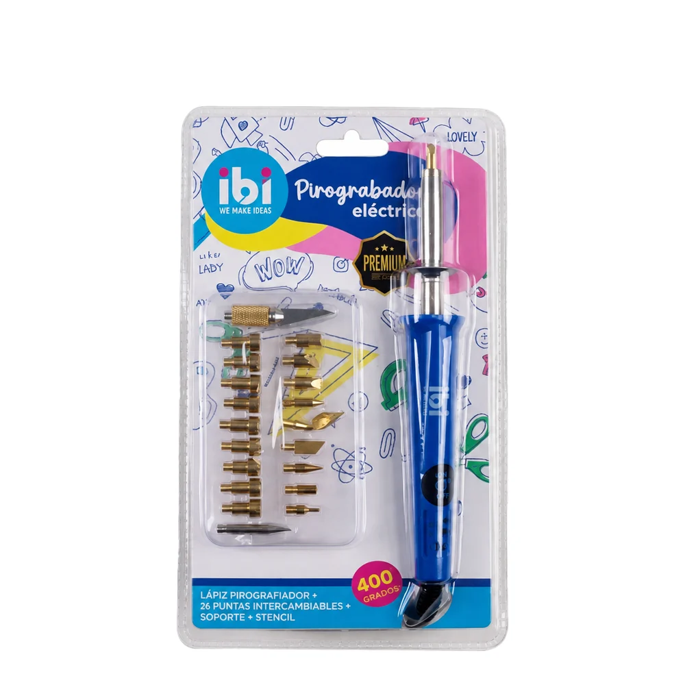 Pirograbador Lapiz Ibi Craft (21puntas + 2 Accesorios)