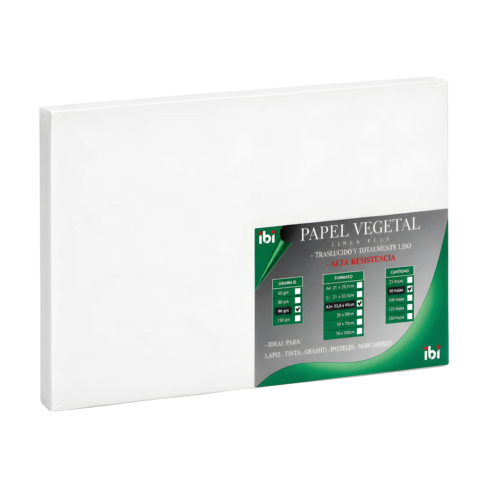 Papel Vegetal Ibi A3+ 95 Grs X 50 Hojas