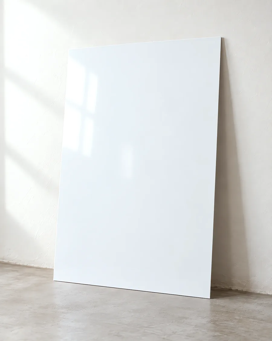 Placa de alto impacto blanca brillante