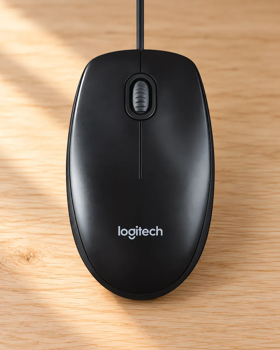 Teclado y mouse Logitech con cable