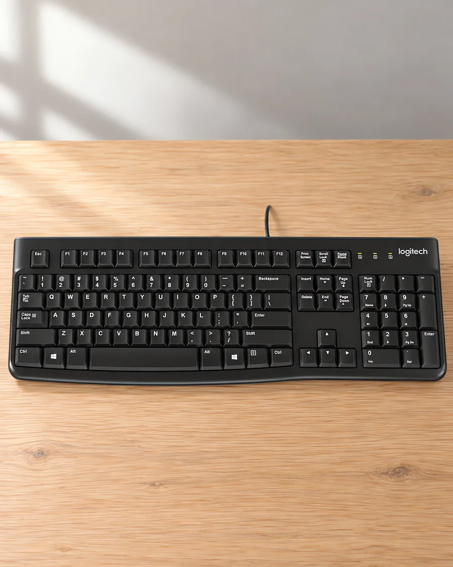 Teclado y mouse Logitech con cable