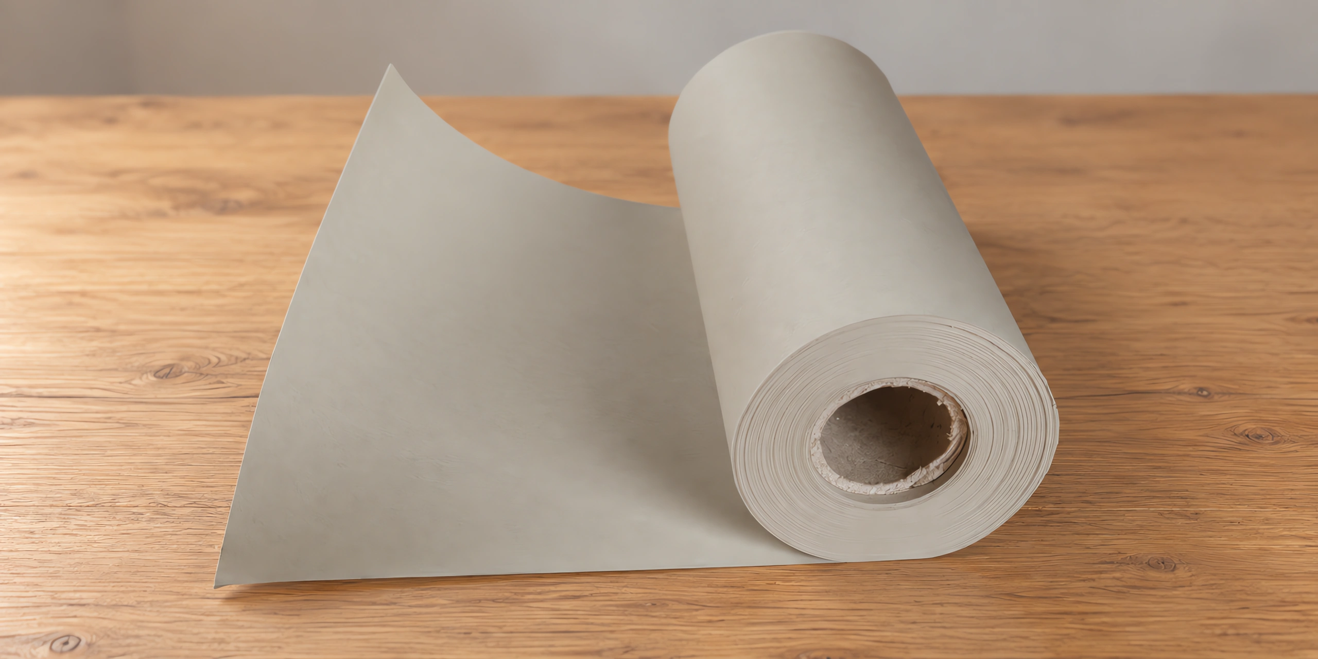 Rollo de papel para sublimar {COLOR}, sobre la mesa de trabajo