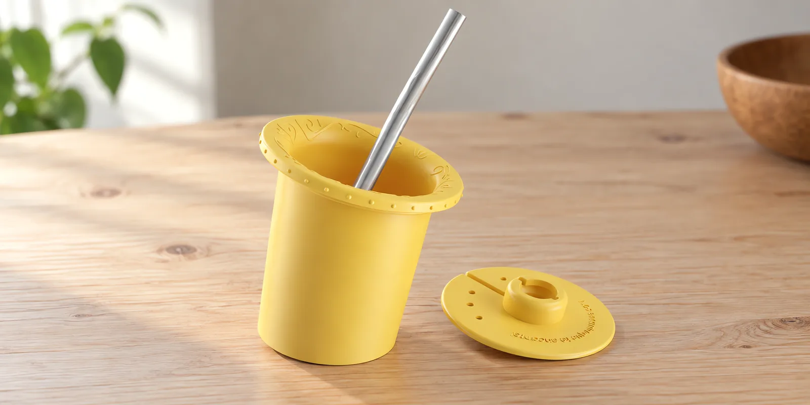Parte interna de mate amarillo toscano, con su bombilla y su disco