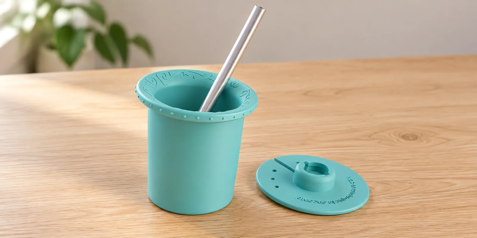 Parte interna de mate aquamarine, con su bombilla y su disco