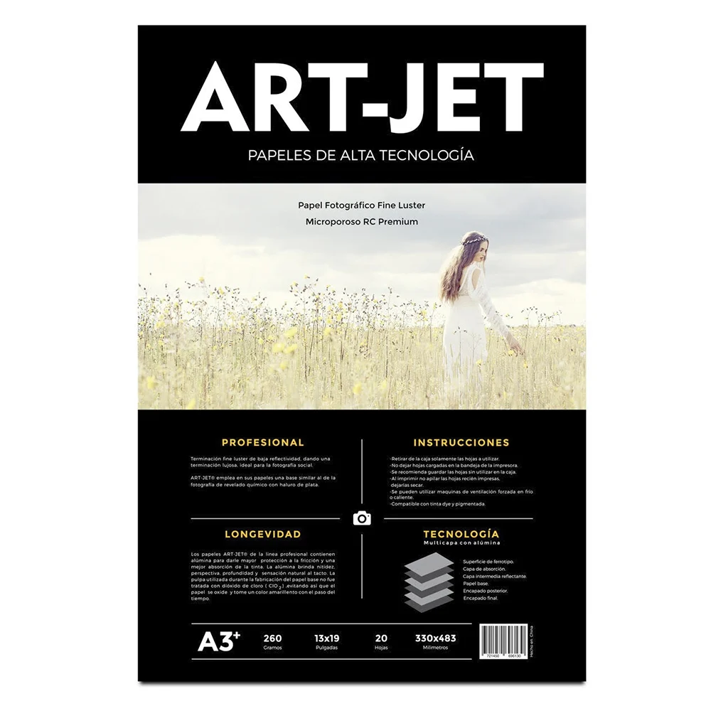 Art-jet A3+ 260 Grs Microporoso Luster X 20 Hojas