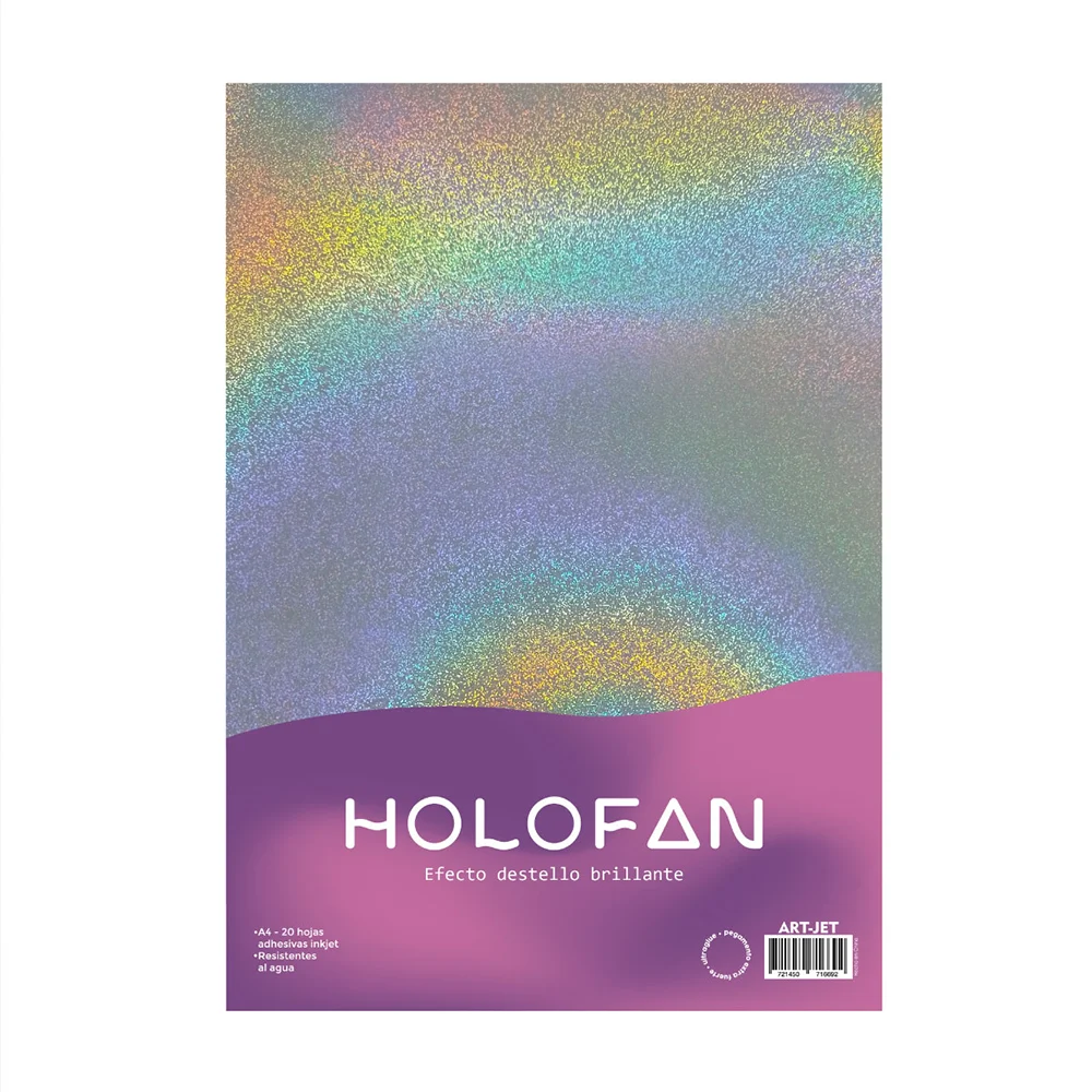 Art-jet A4 Film Adhesivo Holografico Destello Brillante X 20 Hojas