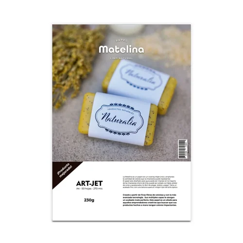 Art-jet A4 230 Grs Matelina Texturada Lino Natural X 50 Hojas
